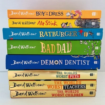David Walliams x 8 Paperback Bundle Mr Stink Worlds Worst Humour Kids Chapter - image 1 of 4