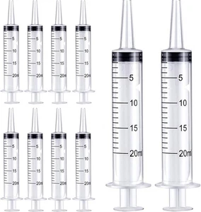 10 Stück Spritze Mit Deckel, 20 Ml Sterile Spritzen Aus Kunststoff Ohne Nadel, S - Bild 1 von 6