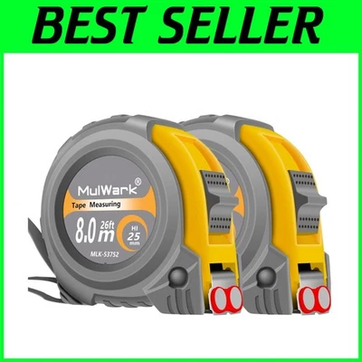 Ergonomic Comfort Grip Measuring Tape Set - 26ft & 5m for Accurate Project Needs - Image 1 of 4