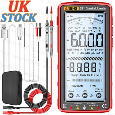Smart LCD Digital Multimeter 6000 Counts AC/DC Voltage Tester Resistance Meter - Image 1 of 4