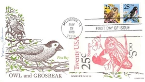 2285b 25c EULE & GROSBEAK - Gamm - gebunden Booklet Cover Gütesiegel - Bild 1 von 1