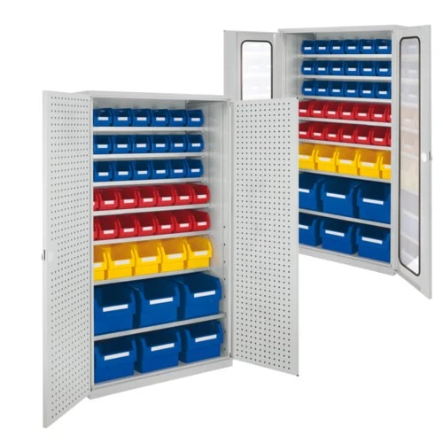 Magazinschrank / Sichtlagerschrank / 46 Sichtlagerkästen / 7 Böden - Bild 1 von 1