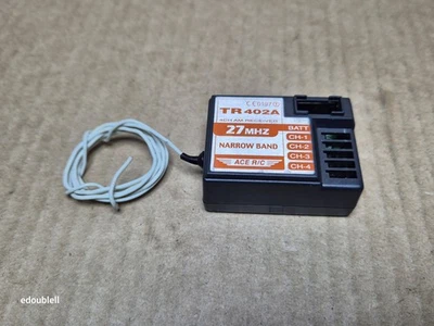 Thunder Tiger Ace RC TR402A 27MHz 4 Channel AM Radio Receiver EB4 MTA4 Nitro RC  - Image 1 of 4