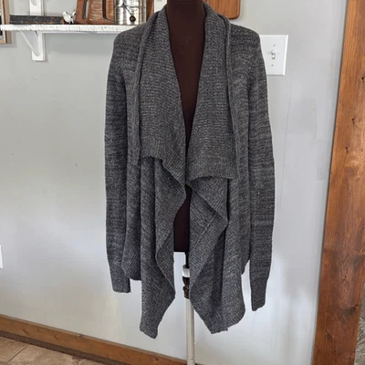 Cárdigan Abercrombie and Fitch Cascada Clima Talla Mediana Grande Gris Lana Ble Foto 1 de 4