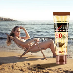SPF50 Facial Body Sunscreen Collagen Moisturizing UV Protection Sun Cream 50g - Picture 1 of 12