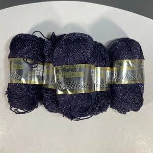 Patons BRILLIANT Yarn Prettiest Plum #03320 Discontinued 5 Skeins Same Dye Lot - Picture 1 of 6