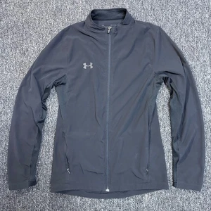 Under Armour Men's Small Black Windbreaker Jacket Full Zip Running Training - Picture 1 of 14