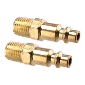 2pc 1/4 NPT Male Luftschlauch Fittings Werkzeug Linie Kompressor Bau Stecker Neu - Picture 1 of 4