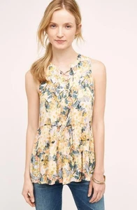 Anthropologie Floreat Anafa Tiered Tank Top Size 2 Multicolor Floral New $78 NWT - Picture 1 of 4
