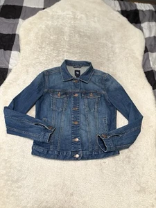 Chaqueta de mezclilla azul con botones Gap para mujer talla occidental pequeña - Imagen 1 de 8