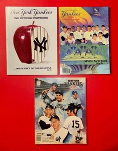 1981 1985 1986 NEW YORK YANKEES Yearbook Lot of 3 Vtg MLB Baseball Books Mantle - Bild 1 von 8