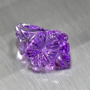 18.40Ct Fancy Carving Cut_ Five-star Natural Purple Amethyst _ Brazil - Picture 1 of 2