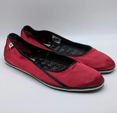 Converse All One Star Satin rote Ballerinas Damengröße 8 Chuck Taylor Schuhe " - Bild 1 von 4