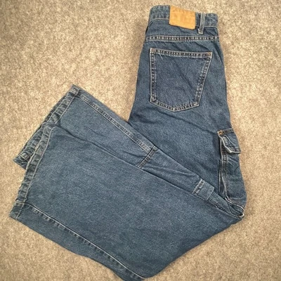 Women’s Size 8 US Cotton On Cargo Wide Leg Skatter 90s Denim Utility Pockets - Image 1 of 4