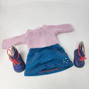 American Girl Truly Me Glitzer Pullover 2-teiliges Outfit mit Stiefeln Rock wird nicht mehr hergestellt - Bild 1 von 6