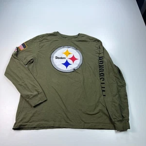 Camisa Nike Pittsburgh Steelers Para Hombre Grande Verde Cuello Redondo Manga Larga NFL - Imagen 1 de 7