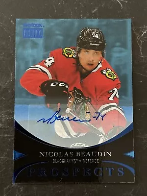 Nicholas Beaudin 2020-21 UD Metal Universe Prospects Blue Parallel Rookie Auto - Image 1 of 2