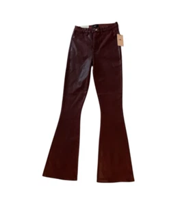 Pantalones de mezclilla recubiertos brillantes 7 For All Mankind tiro ultra alto talla 29 - Imagen 1 de 10