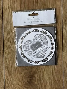 Pack Of 8 Save The Date Cards With Metallic Envelopes Bnip - Picture 1 of 1