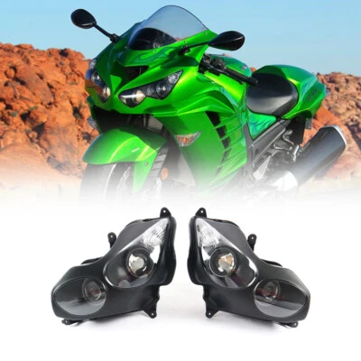 Headlight Headlamp Assembly For Kawasaki Ninja ZX-14R 2006-2011 Lighting Lamps - Изображение 1 из 4