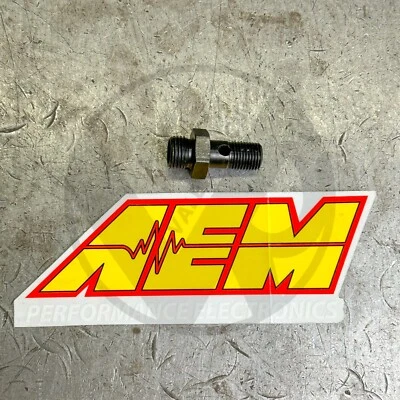 AEM High Volume -6AN Fuel Rail Fitting Banjo Stud Inlet 96-00 Honda Civic EK - Image 1 of 4