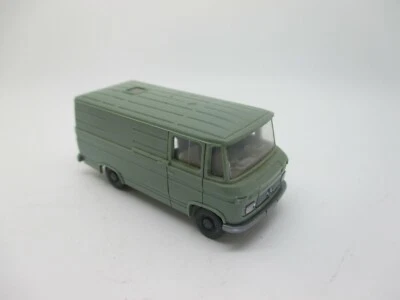 Wiking: MB L 406 Furgone, Verde Reseda, Con LR, Acido HB Nr. 409/2FC (Schub155) - Immagine 1 di 3