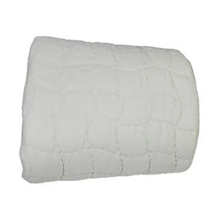 Pottery Barn Cozy Cloud Quilt King/Cal. King Ivory Velvet Quilted Cut Tags/FLAW - Picture 1 of 7