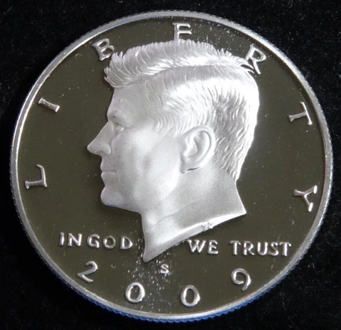 2009-S Silver Kennedy Half Dollar Proof DCAM 90% Silver US Coin 50C Cover