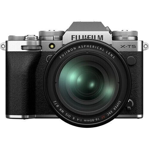 Fujifilm X-T5 40.2MP Mirrorless Camera - Silver (Kit with XF 16-80mm F/4 R OIS WR Lens)
