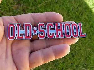 OLD SCHOOL Car Emblem Red *NEW fits Chevrolet Camaro Impala Bel Air Biscayne etc - Bild 1 von 2