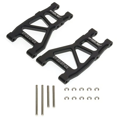 Juego de brazos de suspensión inferiores traseros de aluminio para coche buggy Tamiya DT-03 DT-02 RC Foto 1 de 4