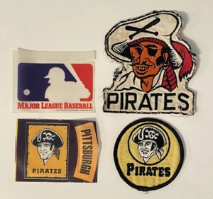 Lot of 4 Vtg Pittsburgh Pirates MLB Real Cloth & Embroidered Patches - Picture 1 of 10