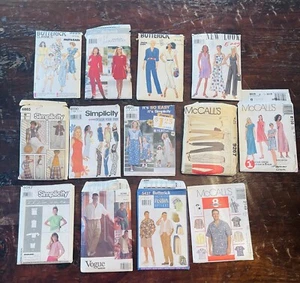 13 VINTAGE SCHNITT gebrauchte SCHNITTMUSTER Simplicity 90er Jahre Herren & Damen Kleidung - Bild 1 von 19