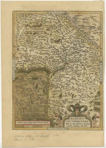 Mapa antiguo de la región de Basilea (Suiza) por Ortelio (c.1578) - Imagen 1 de 1