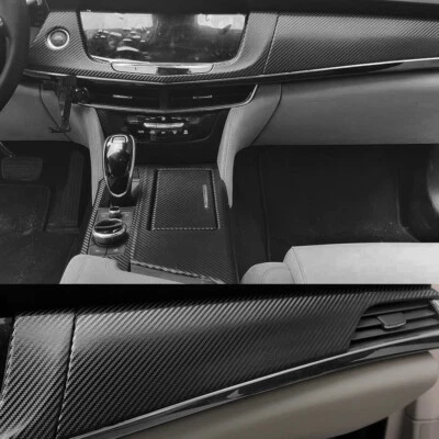 For Cadillac CT6 2016-2022 Carbon Fiber Pattern Interior DIY Trim Decals Foto 1 de 4