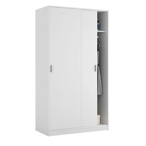 Armario dos puertas correderas, armario ropero, color Blanco Soft o Roble - Imagen 1 de 13