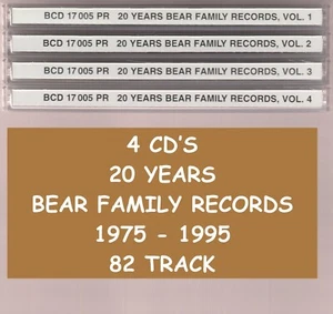 20 YEARS BEAR FAMILY RECORDS 1975-1995 - 4 CD`S - 82 TRACK - BCD 17005 PR. (#) - Picture 1 of 9