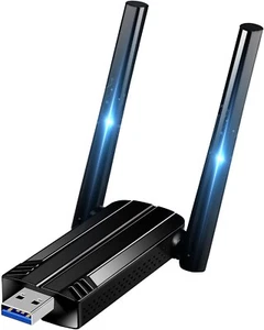 Chiavetta USB WiFi 1300Mbps per PC Fisso USB 3.0 2 Antenne Dual Band 2.4GHz/5.8 - Foto 1 di 7