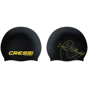 CUFFIA CRESSI SWIM CAP EDDIE ADULTO nuoto piscina 100% SILICONE NERO LARGE - Foto 1 di 1