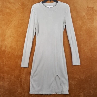 Vestido para mujer YOUNG FABULOUS BREAK grande verde claro pulóver ceñido al cuerpo midi acanalado Foto 1 de 4