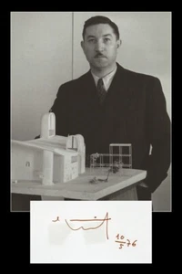 Eugène Claudius-Petit (1907-1989) - Compagnon de la Libération - Carte signée - Imagen 1 de 3