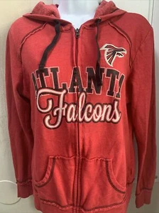 ATLANTA FALCONS Womens Hoodie Size Small NFL TEAM APPAREL Red - Picture 1 of 8