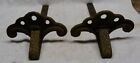 ** PAIR - ANTIQUE (FANCIER) - CAST IRON SNOW GUARDS - 100 + YEARS OLD - rusted