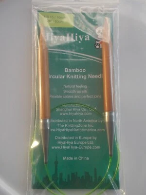 SALE! 1 x HiyaHiya fixed circular bamboo knitting needle 60cm long various sizes - image 1 of 4