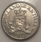 Alte niederländische Antillenmünze - 1970 25 Cent - im Umlauf