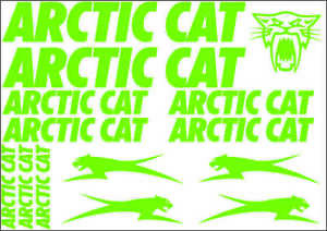 Arctic Cat Decals Zestaw naklejek do skutera śnieżnego Kask Błotnik Panel Grafika winylowa