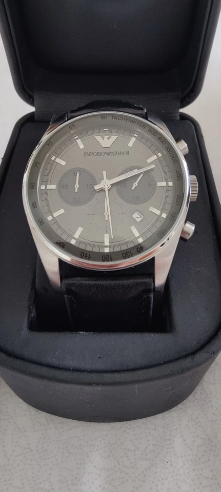  RELOJ HOMBRE EMPORIO ARMANI AR5994 CRONÓGRAFO CORREA CUERO NEGRO  Foto 1 de 4