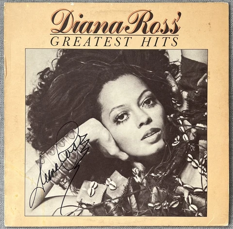 Diana Ross Signed In Person GREATEST HITS Vinyl Record LP - Authentic Cover