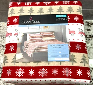 ¡Nuevo! Hojas de franela de peso pesado tamaño king Cuddl Duds camión hada con estuche - Imagen 1 de 2