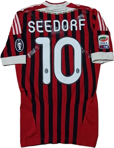 maglia calcio vintage gara AC Milan SEEDORF TECHFIT Adidas Fly Emirates 2011-12 - Foto 1 di 12